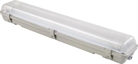 dubbele tl armatuur met led buizen t8 2 x 24 watt energie zuinig.