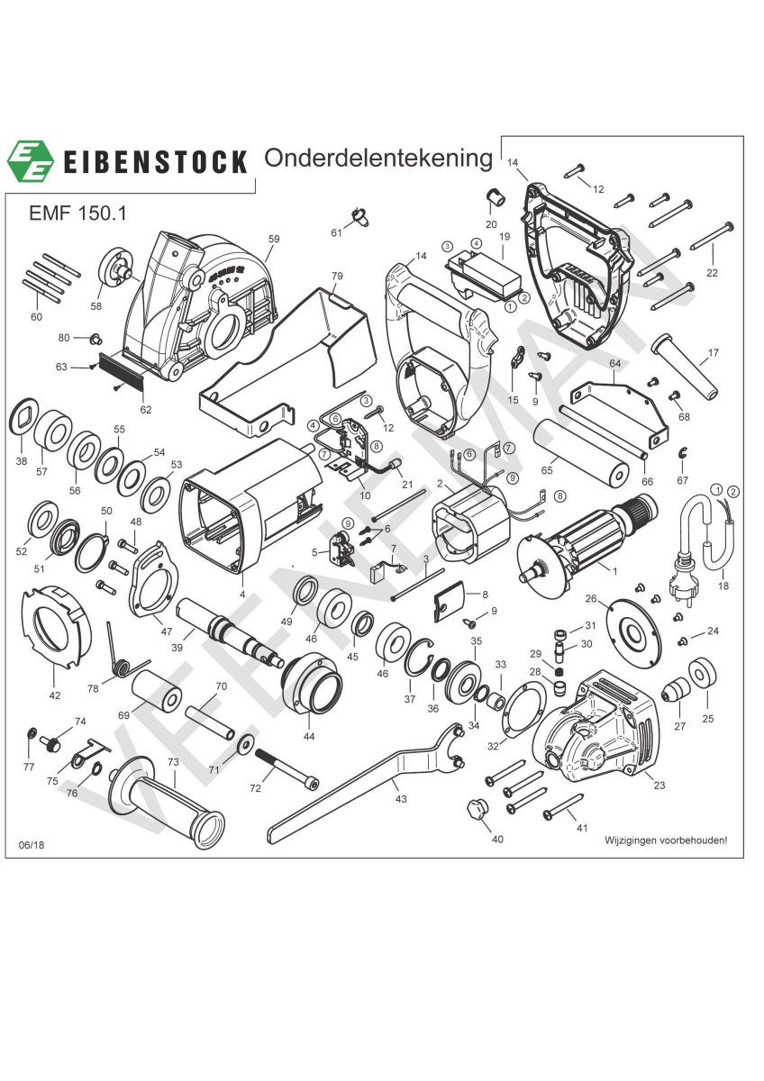 onderdelen voor muurfrees EMF 150.1